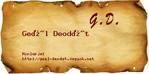 Geél Deodát névjegykártya